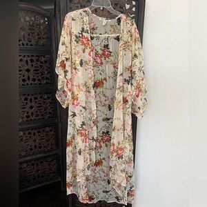 American Rag Sheer Floral Kimono Robe